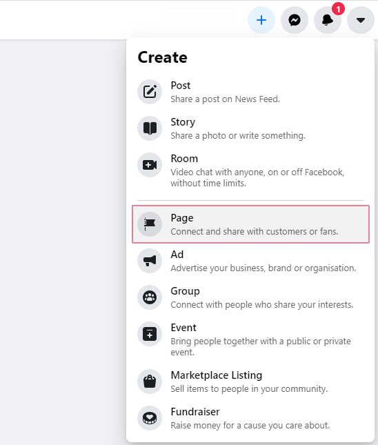 facebook create a facebook page